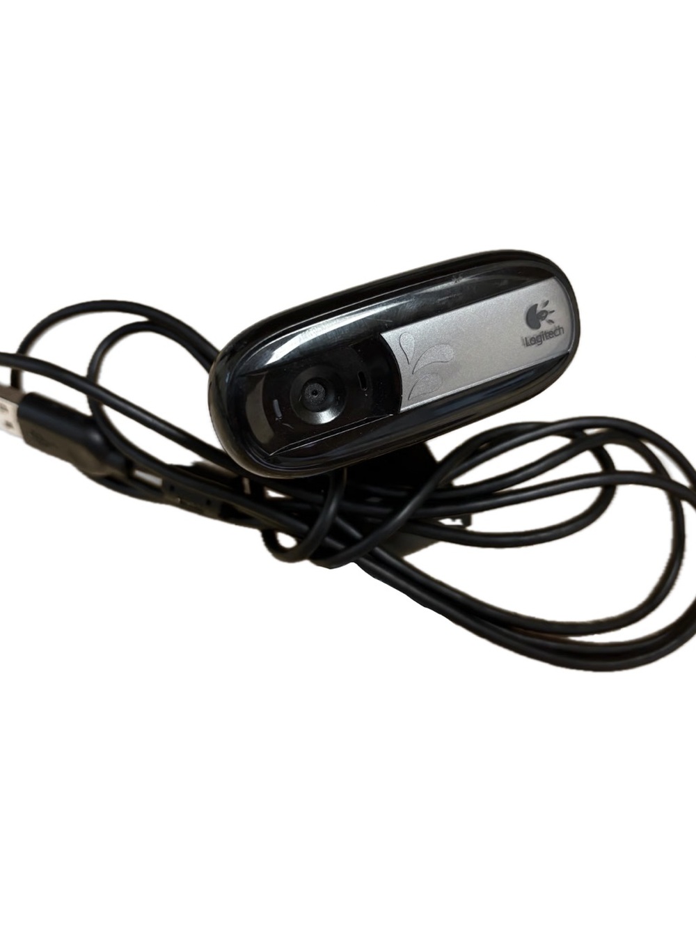 Logitech C170 USB Clip On Webcam with Microphone Black Silver for PC / Laptop